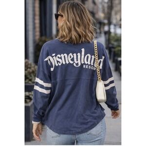 Disney Parks Disneyland Resort Spirit Jersey Navy Blue Oversized Shirt Small.
